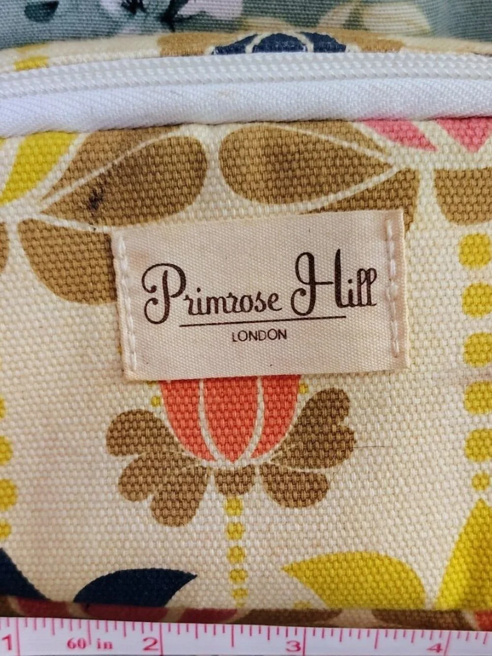 Primrose Hill London Makeup Cosmetic Case Pouch Floral Print Zip Close